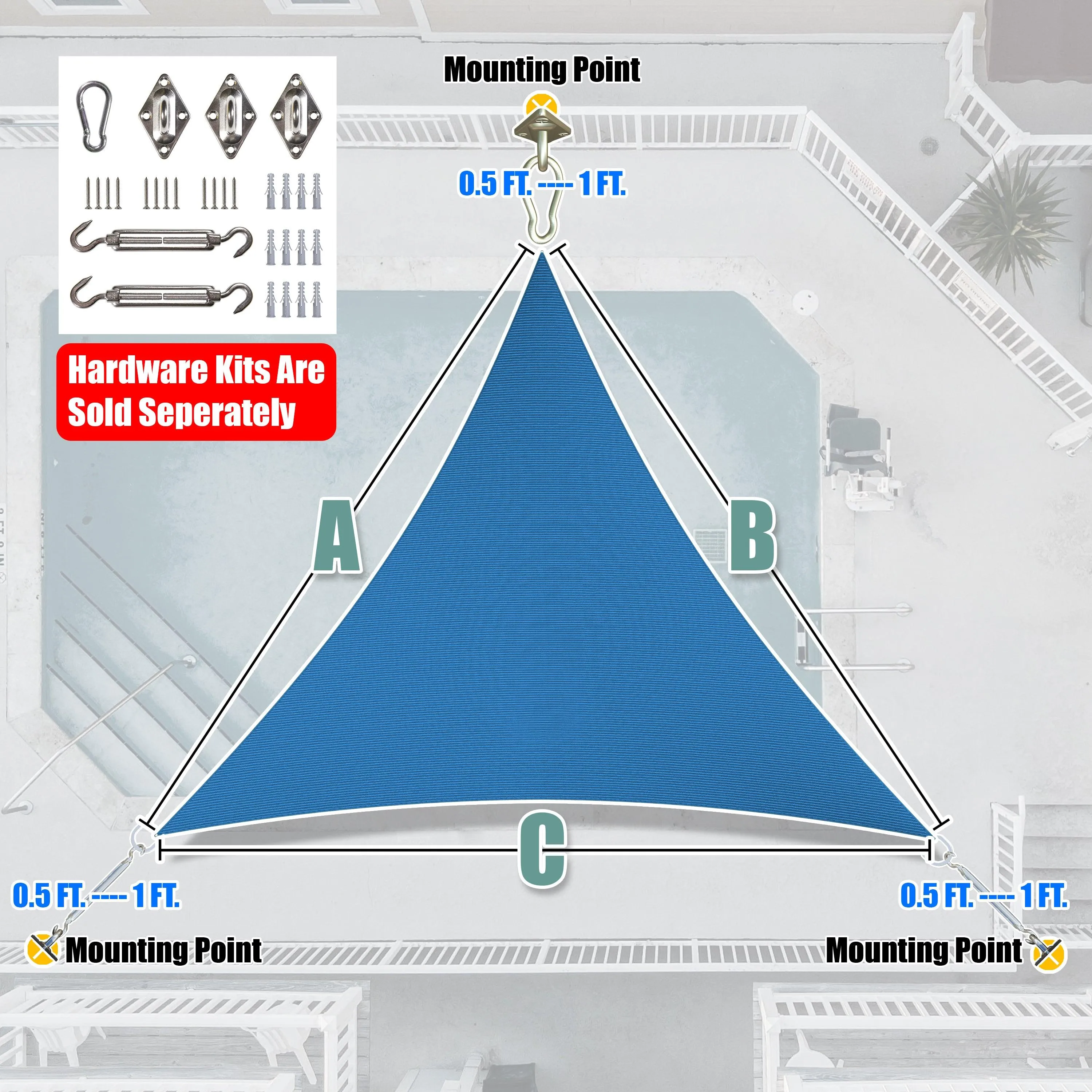 Equilateral Triangle Sun Shade Sail