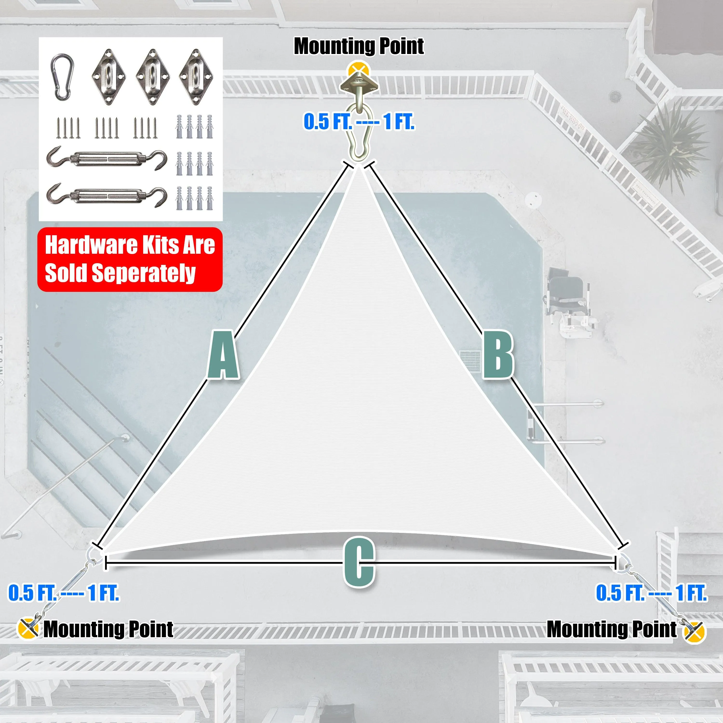 Equilateral Triangle Sun Shade Sail